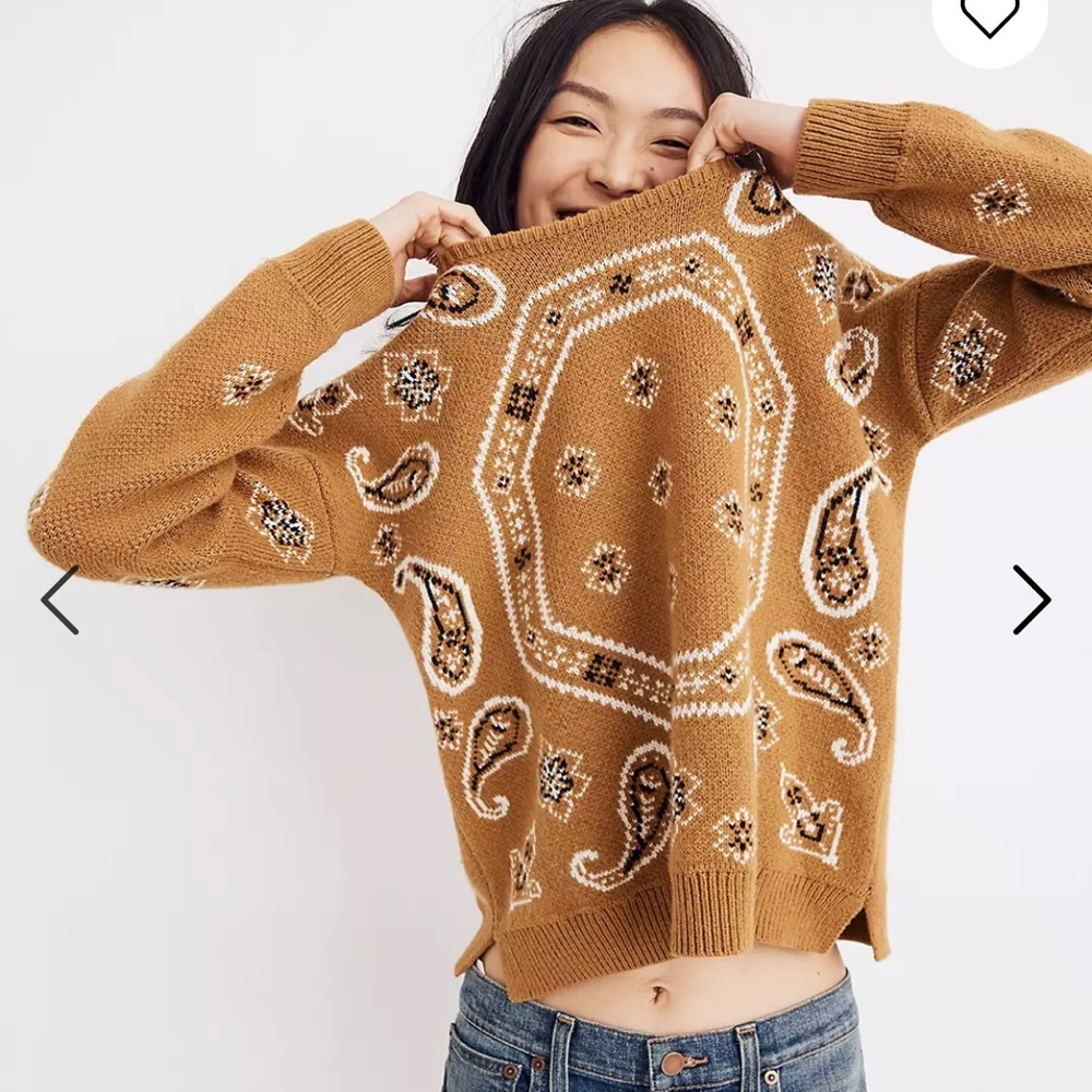 Madewell Bandana Pullover Sweater!